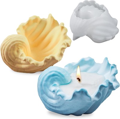 Wehous Unique Holder Resin Molds Silicone, Wave Shell Tray Silicone white 