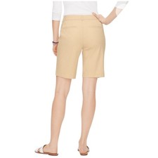 Talbots Perfect Short Womens 6P Tan Khaki Chino Bermuda Shorts Cotton Stretch