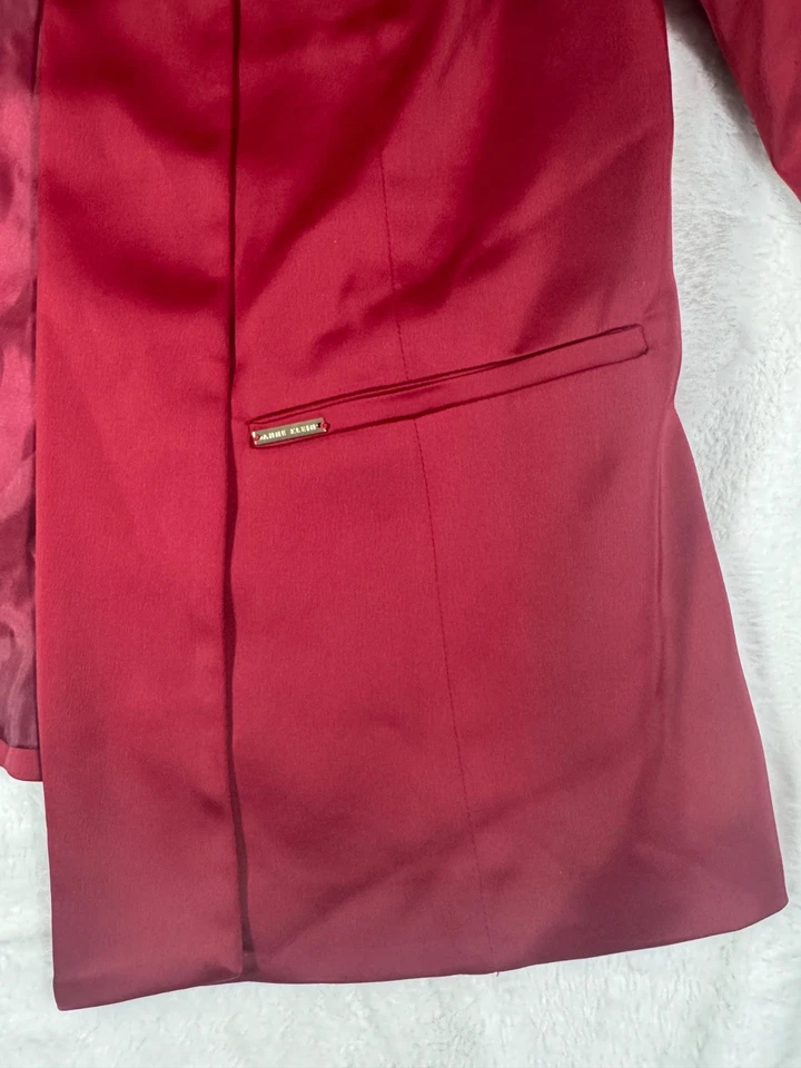 Anne Klein Open Front Women’s Blazer Titian Red Size M - Image 2 of 4