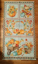 Autumn Blessings Fabric Piece Silas M Studios 45x24 Inch
