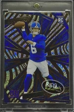 Jaxson Dart  RARE ROOKIE RC BLUE SHIMMER REFRACTOR INVESTMENT CARD GIANTS MINT