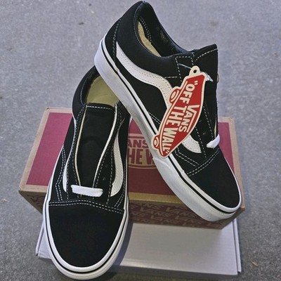 VANS Off the Wall Old Skool NEW in box Women's Size 5, Y 3.5 Black Sneaker Skate