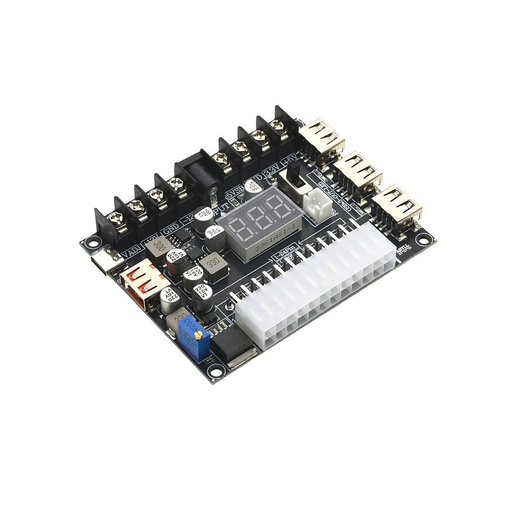 20/24 Pin ATX Power Adapter Board Module Power Supply Adapter Adjustable Voltage