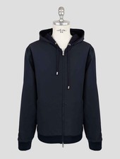 NEW MARCO PESCAROLO BLUE VIRGIN WOOL CASHMERE PL REVERSE COAT US 44 - EU 54 PCZ