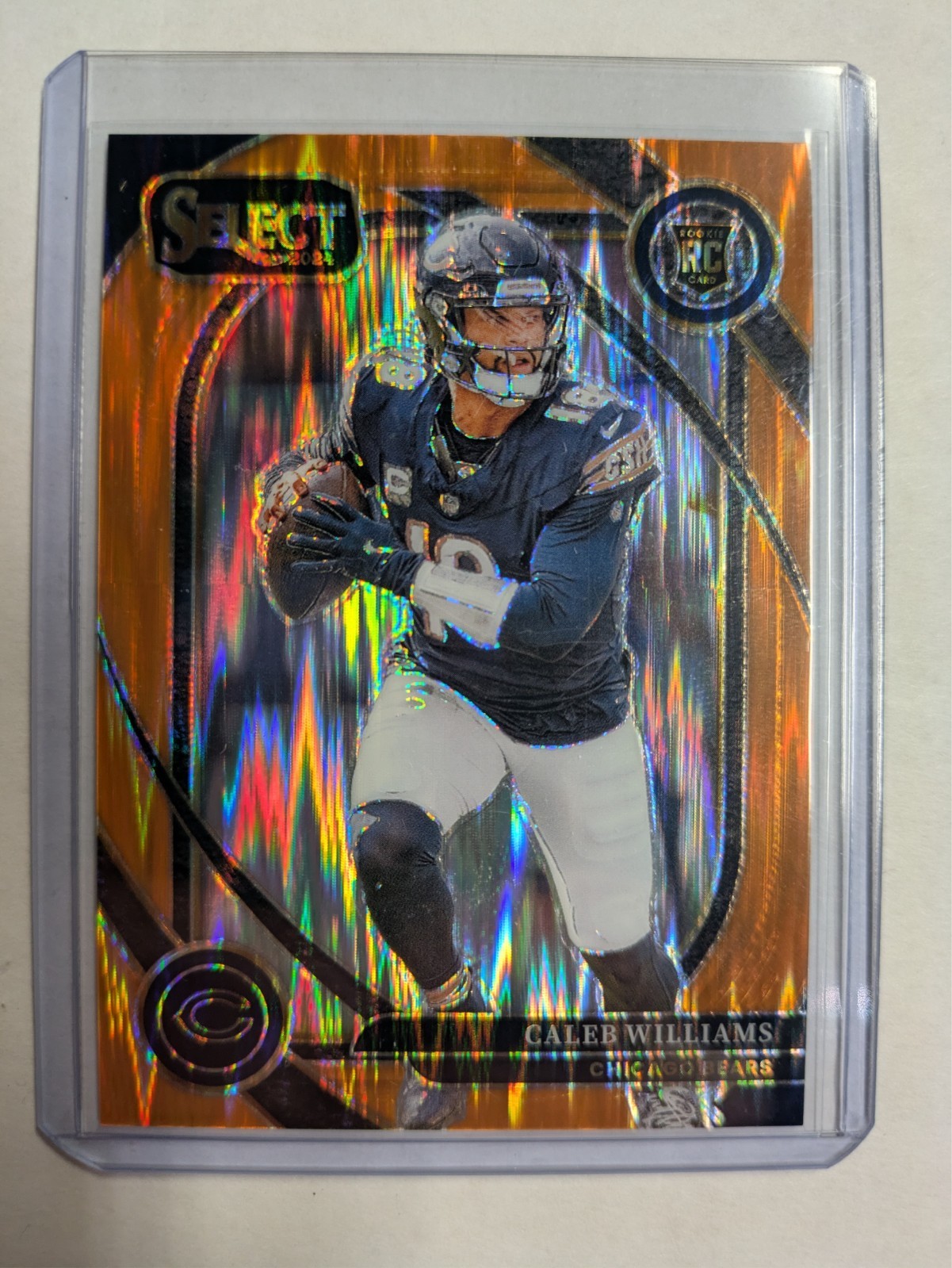 2024 Panini Select - Club Level Caleb Williams #216 Orange Shock Prizm /399 (RC)