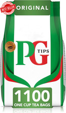 PG Tips Tea Bags 1100 Count Refreshing Biodegradable Home Office 0.03 per strip