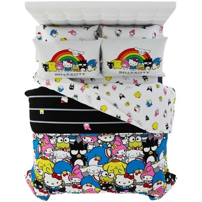 Comfortable 7-Piece Queen Size Hello Kitty & Friends Bedding - Reversible Design