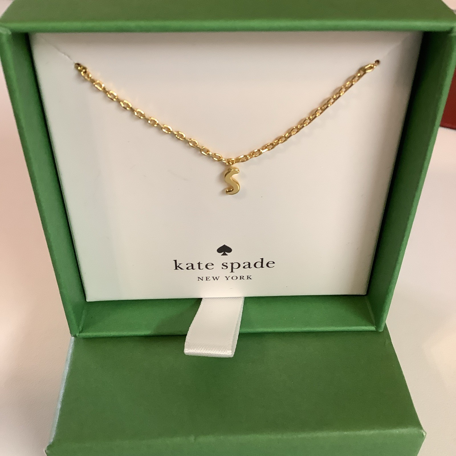 Kate Spade New York One In A Million “S” Initial Pendant Necklace, New In Box thumbnail 2