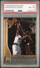 1996 BOWMAN'S BEST #15 HAKEEM OLAJUWON PSA 8