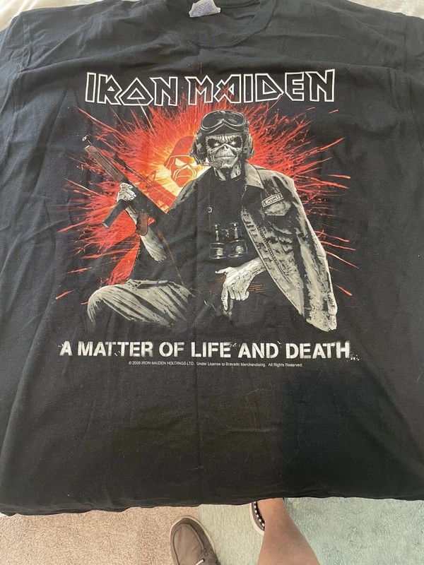 Iron Maiden A Matter of Life and Death Tour 2006 Black T-Shirt XL, Rock & Pop