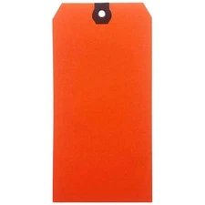 Zoro Select 61Kt52 Blank Shipping Tag,Paper,Orange,Pk1000