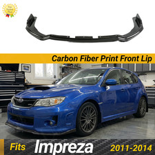 Fits 2011-2014 Subaru Impreza Wrx Sti Carbon Fiber Print Front Bumper Lip