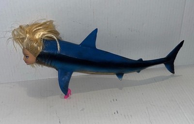Barbie Shark doo doo doo doo folk art toy handcrafted weird oddity ooak 14''