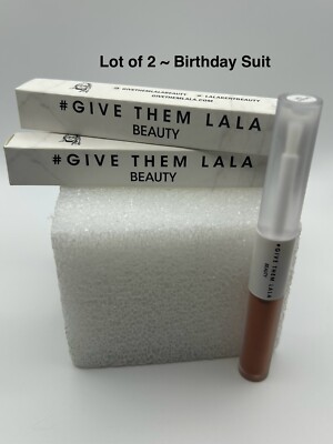 2x Give Them Lala Beauty~Double Dual Ended Lip Duo~ Birthday Suit~ 5.2ml ea~NIB