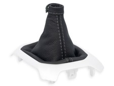 SCHALTMANSCHETTE FUR JEEP RENEGADE 2014-2018 SCHALTSACK NATURLEDER NAHT GRAU