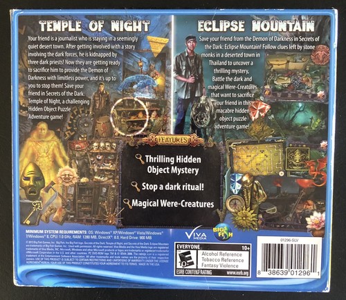 Secrets Of The Dark - Temple Of Night & Eclipse Mountain - 2 Game Pack (PC 2013) - Picture 2 of 2