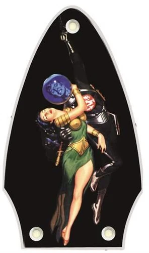 Truss Rod Cover Graphic compatible with Gibson Flying V Guitar Escape Mars BK