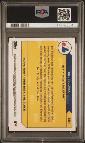 2023 Topps Now Bill Belichick Turn Back The Clock #BB1 PSA 9 Patriots Expos - Picture 2 of 2