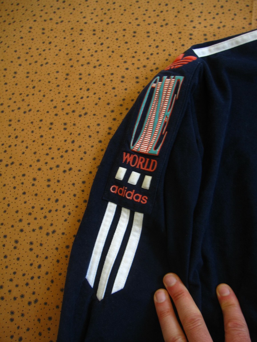 Veste Adidas One World marine Vintage Velour Jacket 80'S
