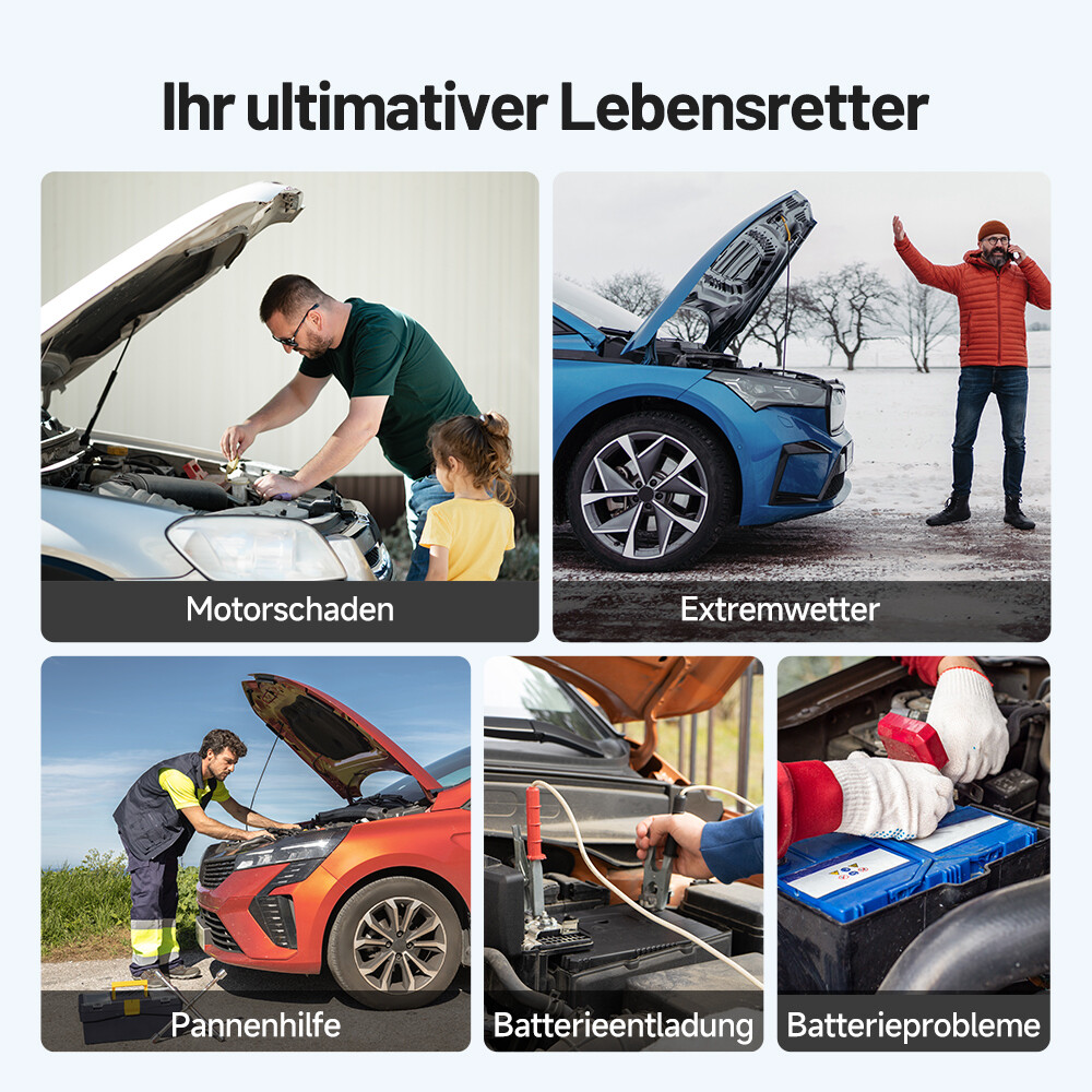 Jump Starter 2500a 12v Power Bank Avviamento Auto TOPDON JumpSurge JS2000 Pro - Picco 2500A, Portatile Per Emergenze Batteria Auto Portatile - Foto 9