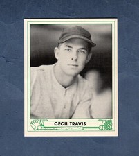 1946 Play Ball: #10 CECIL TRAVIS, Senators~1984 TCMA .314 lifetime shortstop! B
