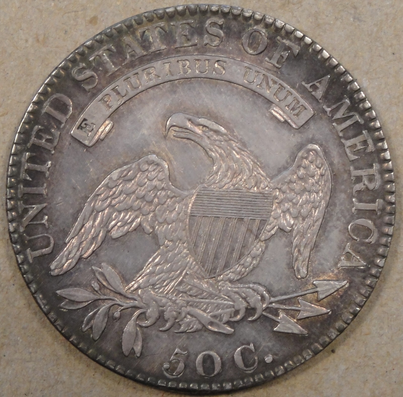 1820 Capped Bust Half 50c Nice AU+