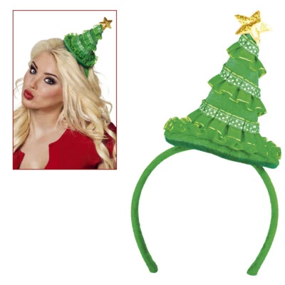 BOLAND WEIHNACHTSBAUM HUT HAARREIF GRÜN # Karneval Tannenbaum Weihnachten Kostüm Party