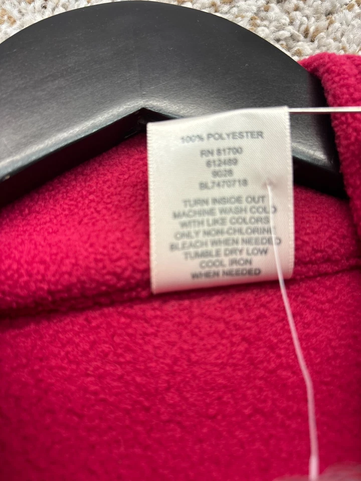 Chaqueta polar roja Blair abrigo abotonado cremallera completa/botón para mujer talla XL Foto 3 de 4