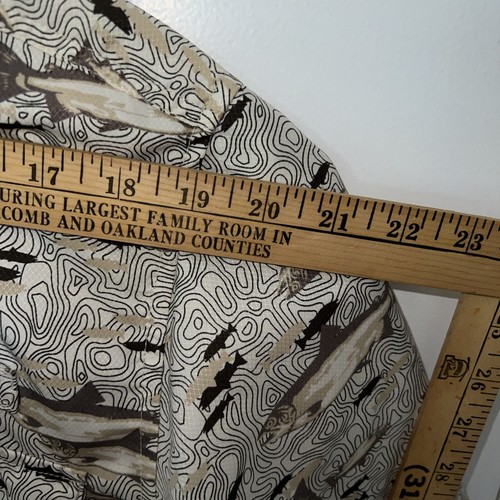 Great NW Mens XL Vented Short Sleeve Sports Fishing Shirt with Salmon Fish Print - Picture 11 of 15