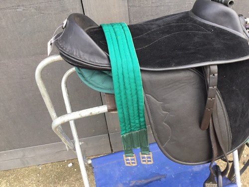 Shetland Pony Saddle Set,bridle,bit,stirrups,girth,leathers, Green (Ref SS3) - Bild 4 von 14