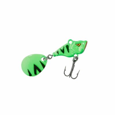 Balzer Shirasu Spin Buddy Jig Spinner  Evil Eye UV Green Firetiger 