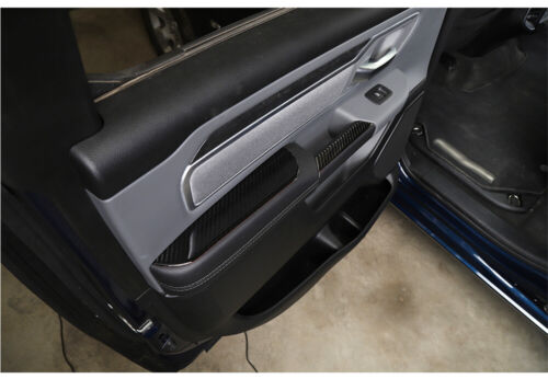 Red Carbon Fiber Interior Door Armrest Panel Decor Trim for Dodge Ram 1500 2018+ - Foto 7 di 18
