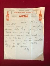 1918, Coca-Cola, "Helena, GA" Bottling Company Letterhead (Scarce / Vintage)