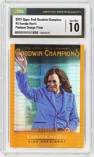 2021 -KAMALA HARRIS- /399 CSG 10 Goodwin Champions Orange Prism Refractor Card