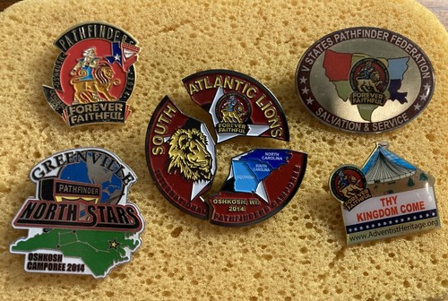 SDA Pathfinder Pins Lot (7) Forever Faithful Pathfinder Camporee, International
