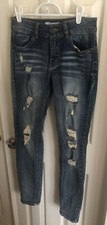 Refuge - Size 4 - Distressed Dark Blue Denim Women  s Jeans Pants Fast Shipping