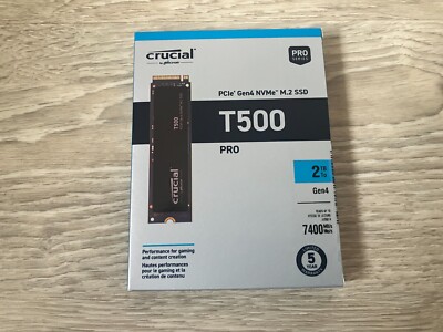 New Crucial T500 2 TB Solid State Drive - M.2 SSD PCI Express NVMe Gaming