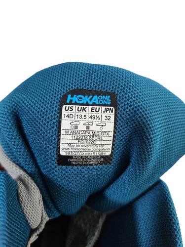 Hoka Anacapa Mid Gore-tex Hiking Men's Size 14D New Without Box Gray 1122018 - Picture 7 of 7