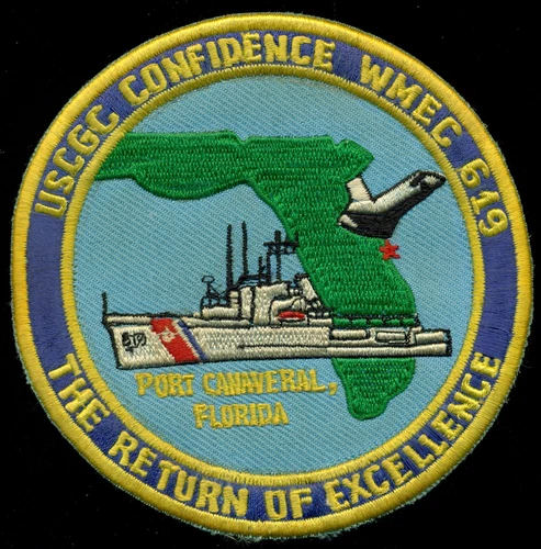 USCG Coast Guard USCGC Confidence WMEC 619 Port Canaveral Florida Patch N-5
