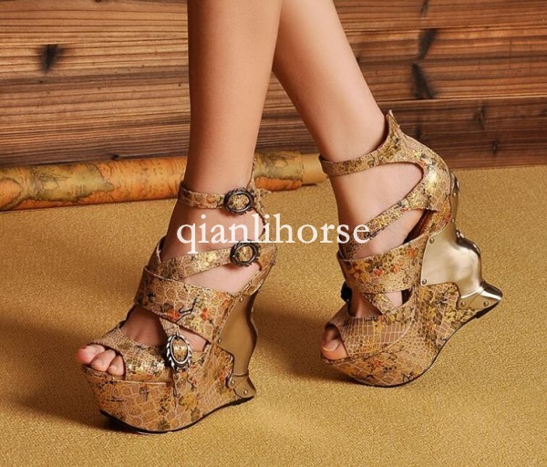 Women retro open toe cross strap strange high high high heel Floral clubwear sandals shoes 79c22d Women retro open toe cross strap strange high high high heel Floral clubwear sandals shoes 79c22d