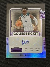 MIKE OKAURU 2022-23 Chronicles Contenders COLLEGE Ticket PURPLE AUTO HOLO 13/49