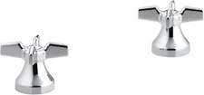 KOHLER 16012-3-CP Triton Cross Handles for Widespread Base Faucet, Chrome