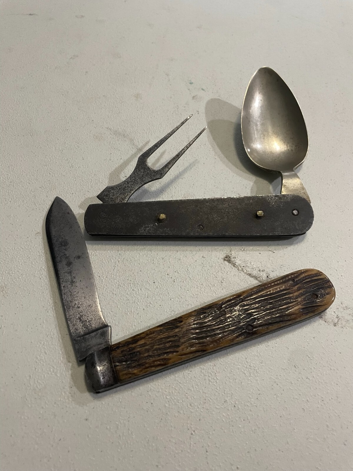 Original Civil War Mess kit knife Ulster NY Fork Spoon Knife eBay