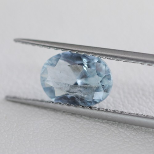 Piedra cultivada en laboratorio ovalada aguamarina azul berilo hidrotermal 0,9-1 quilates 1 pieza - Imagen 6 de 6