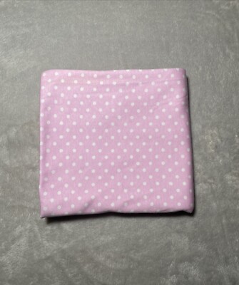Luvable Friends Pink Baby Blanket Polka Dots White Circles Jersey Knit Receiving