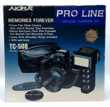 VTG. Akira TC-508 Pro Line Deluxe Camera Kit 35mm Film RARE Ret.Price 395