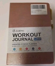 JUBTIC Weight Loss Journal, Calorie Counter Book Fitness Workout Journal Gold