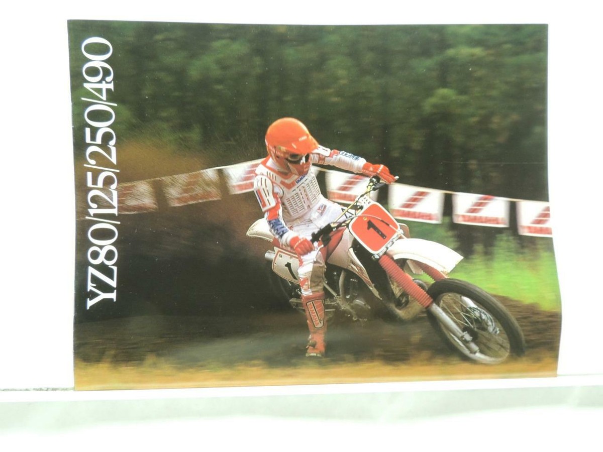 1988 Yamaha YZ80/125/250/490 Motorcycle Dealer Brochure B6347 | eBay