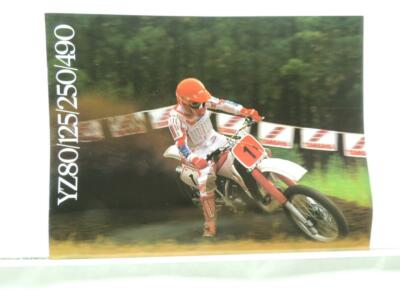 1988 Yamaha YZ80/125/250/490 Motorcycle Dealer Brochure B6347 | eBay