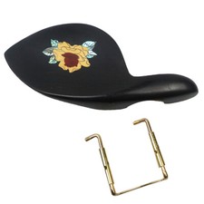4/4 Violin Chinrest with Clamp Bracket,Inlay Pearl Shell, Violin Chin Rest